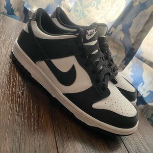 Nike panda dunks size 7Y worn twice. Recently bought for $300. Selling for $85